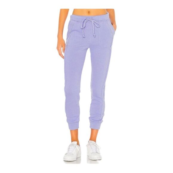 Free People Movement Purple Work It Out Distressed High Waisted Joggers SZ S NWT - Picture 1 of 14